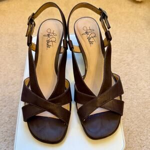Life Stride Strada Chocolate brown strappy sandals size 6.5